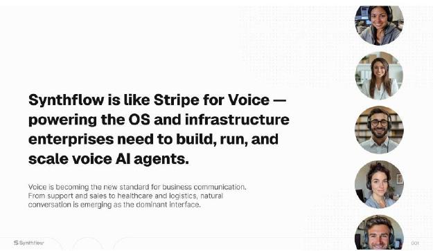 Synthflow pitch deck Company analogy slide slide 2