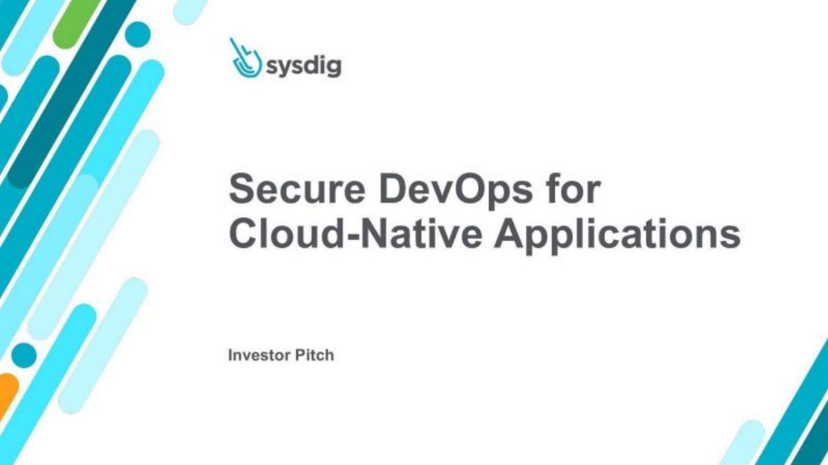 Sysdig pitch deck slide 1 of 13