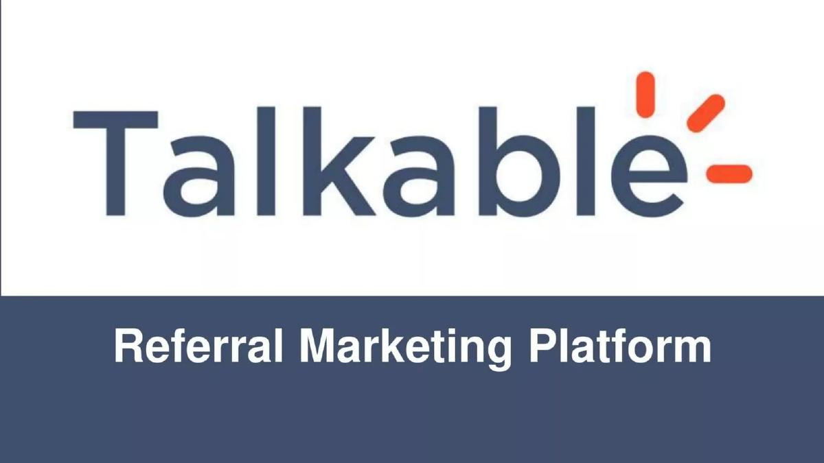 Talkable (formerly Curebit) pitch deck slide 1 of 17
