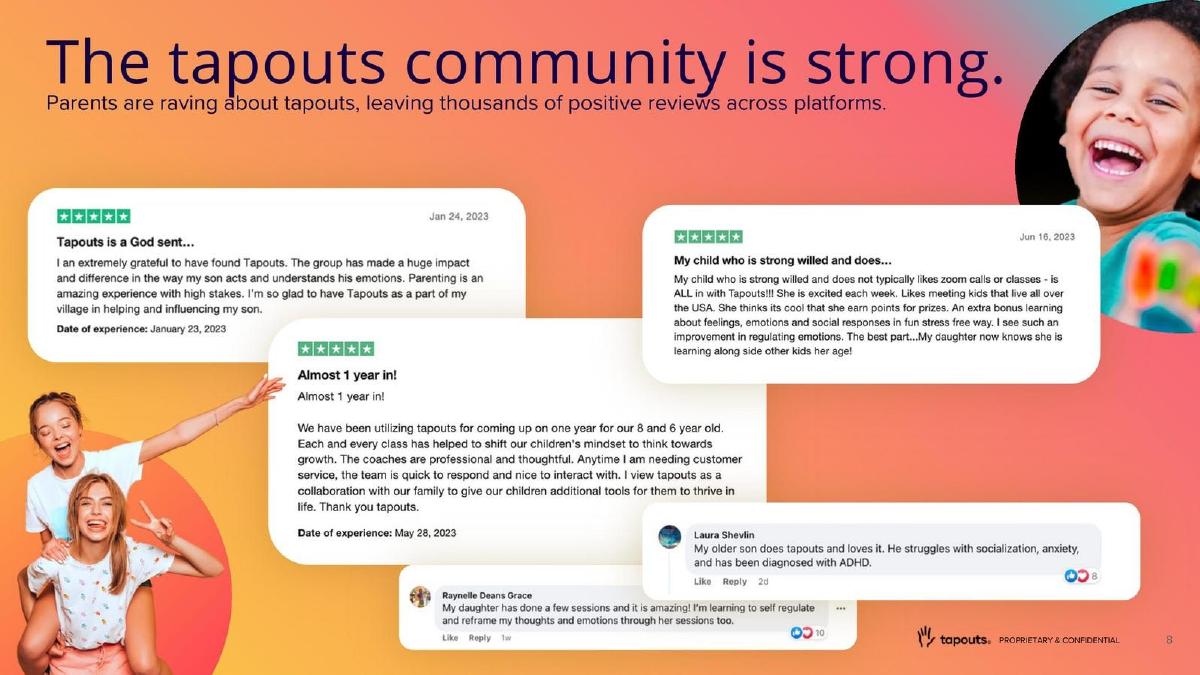 Tapouts pitch deck slide 6 of 10