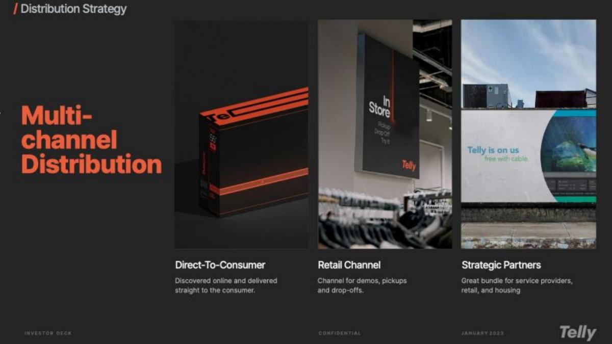 Telly pitch deck go-to-market slide 14