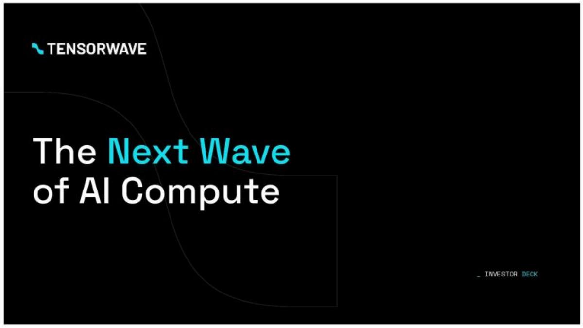 TensorWave pitch deck slide 1 of 10