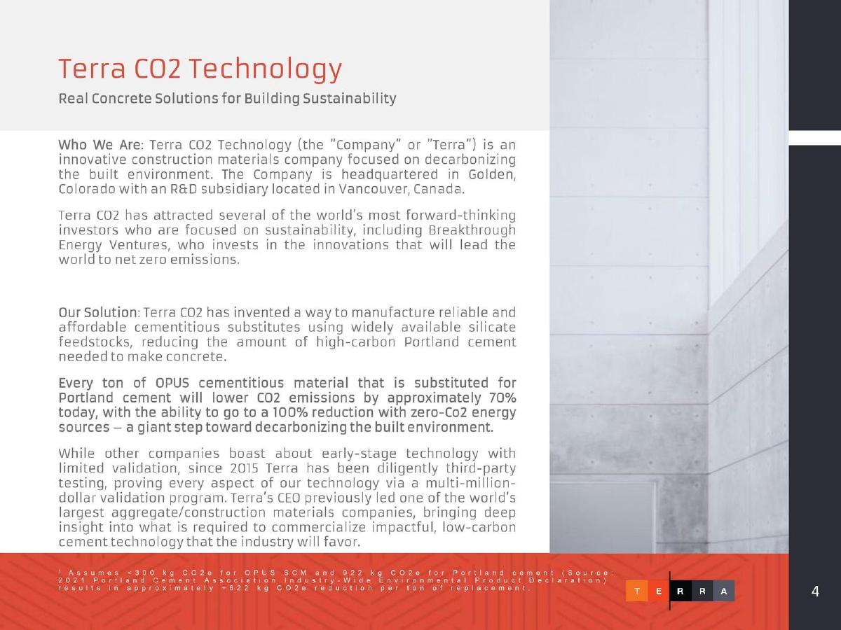 Terra CO2 pitch deck slide 4 of 25