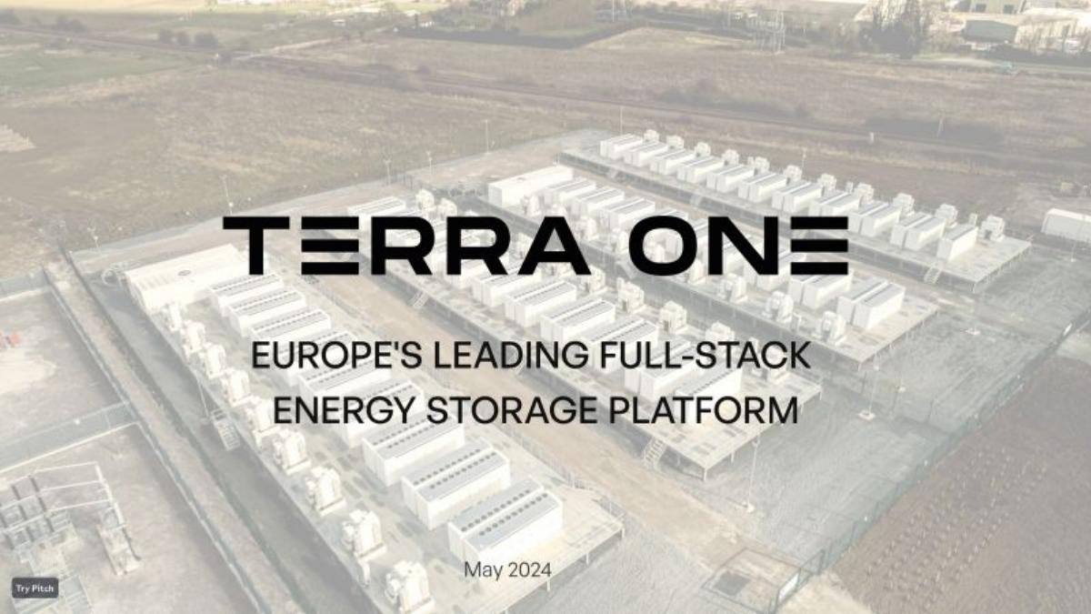 Terra One pitch deck slide 1 of 15