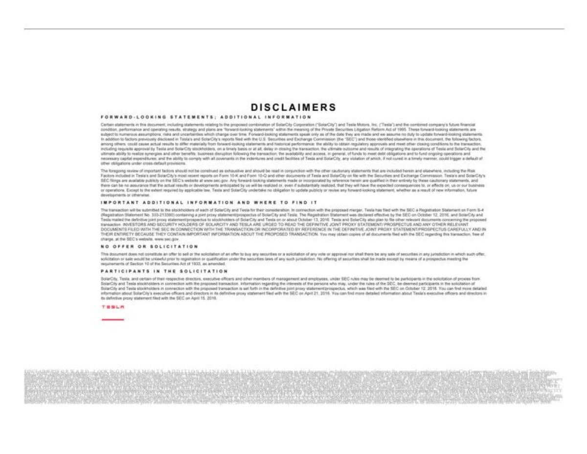 Tesla × SolarCity Acquisition pitch deck slide 2 of 31