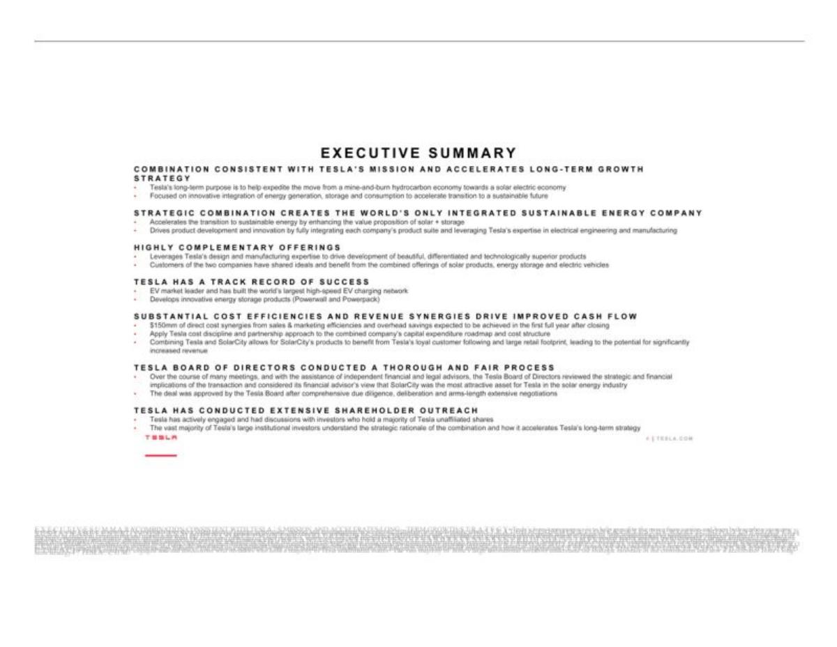 Tesla × SolarCity Acquisition pitch deck slide 4 of 31