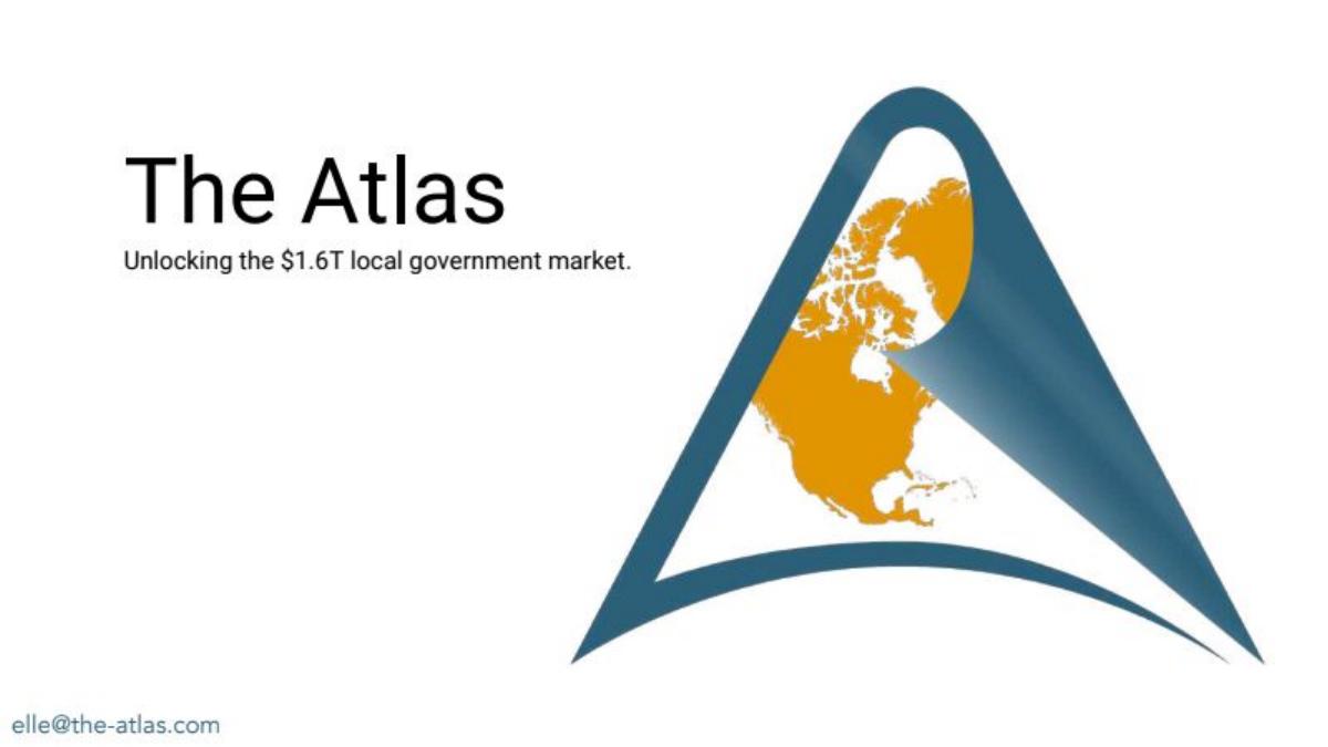 The Atlas pitch deck slide 1 of 12