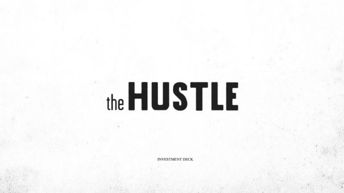 The Hustle pitch deck slide 1 of 13
