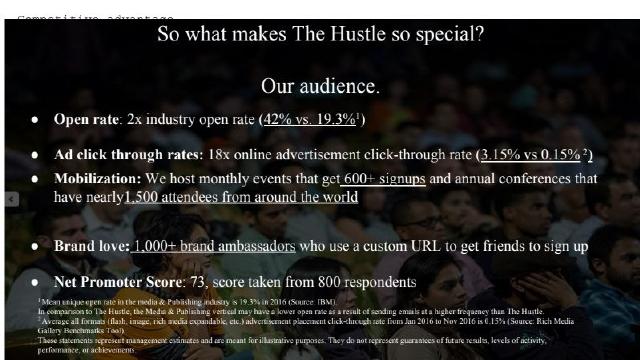 The Hustle pitch deck go-to-market slide 9