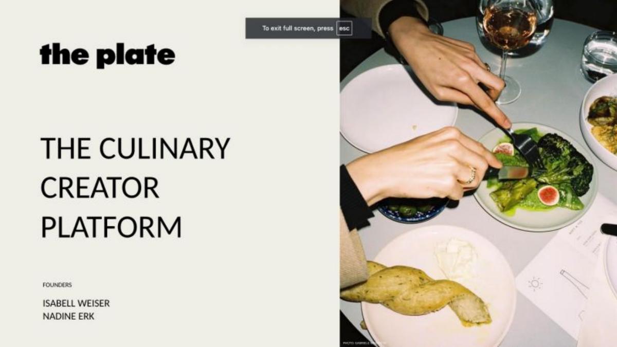 The Plate pitch deck slide 1 of 9