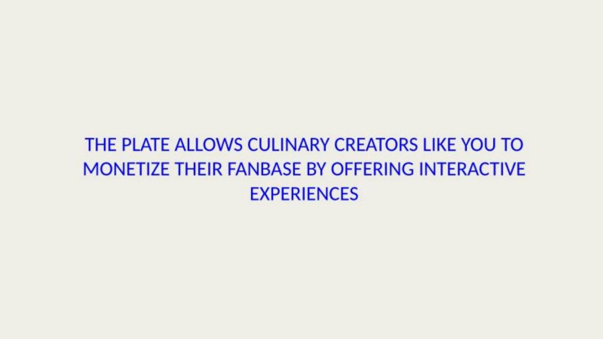 The Plate pitch deck slide 2 of 9