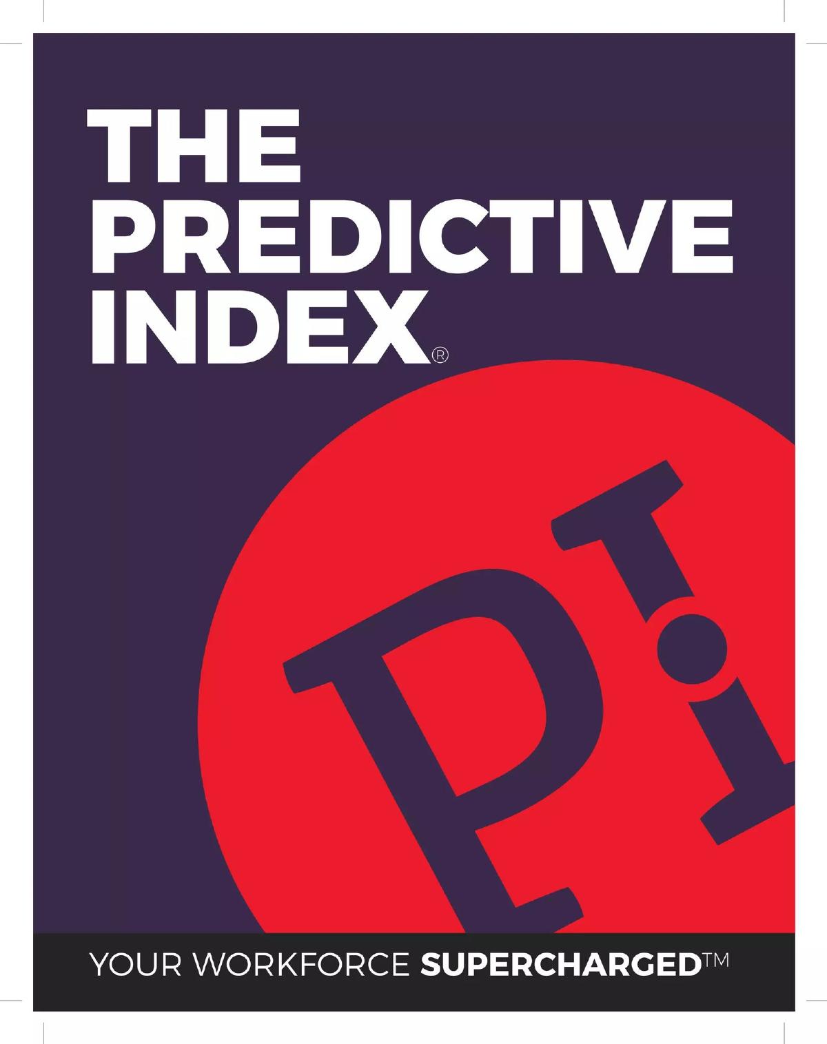 The Predictive Index pitch deck slide 1 of 4