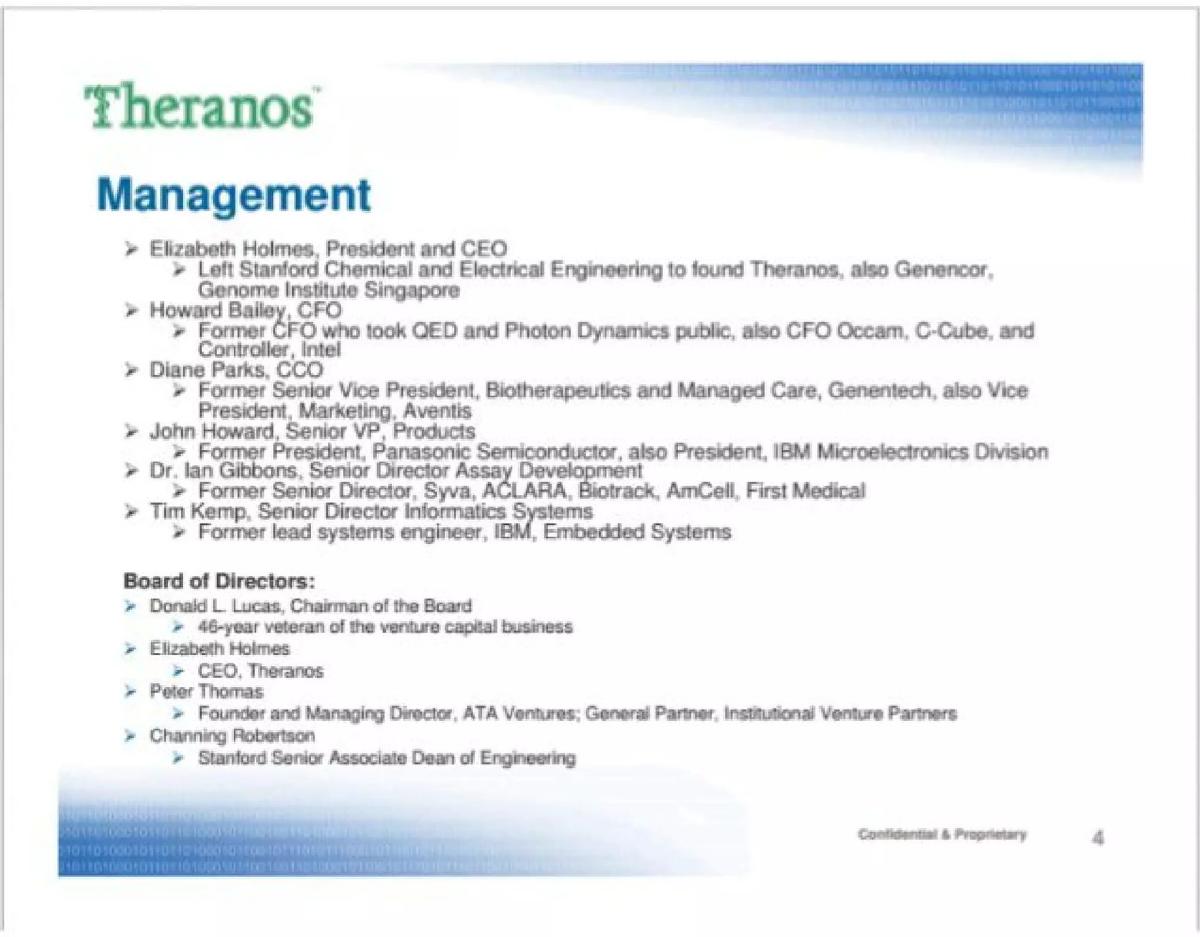 Theranos pitch deck slide 4 of 24