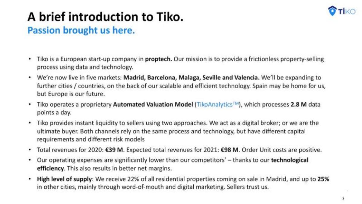 Tiko pitch deck slide 3 of 20