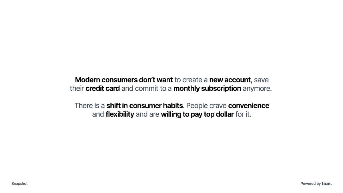 Tiun pitch deck slide 2 of 9