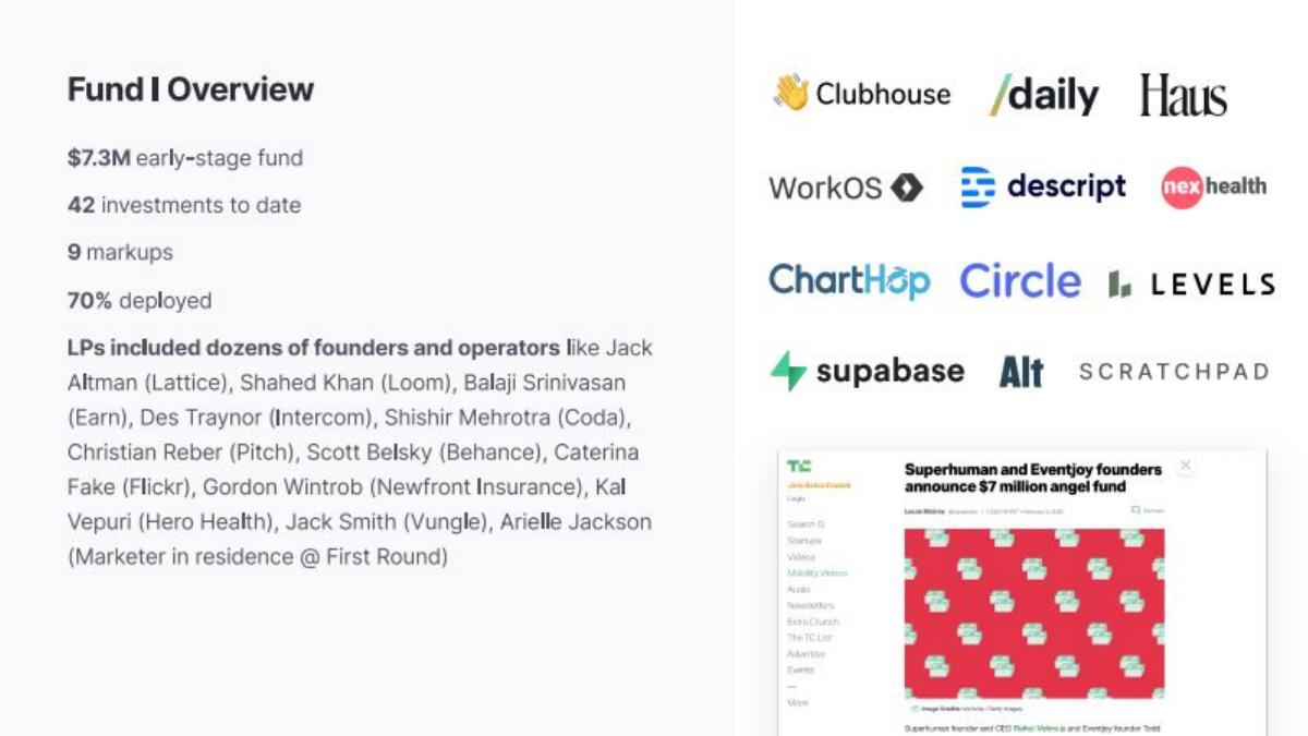 Todd and Rahul's Angel Fund pitch deck slide 3 of 17