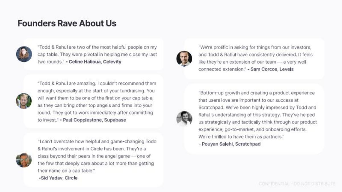 Todd and Rahul's Angel Fund pitch deck slide 6 of 17