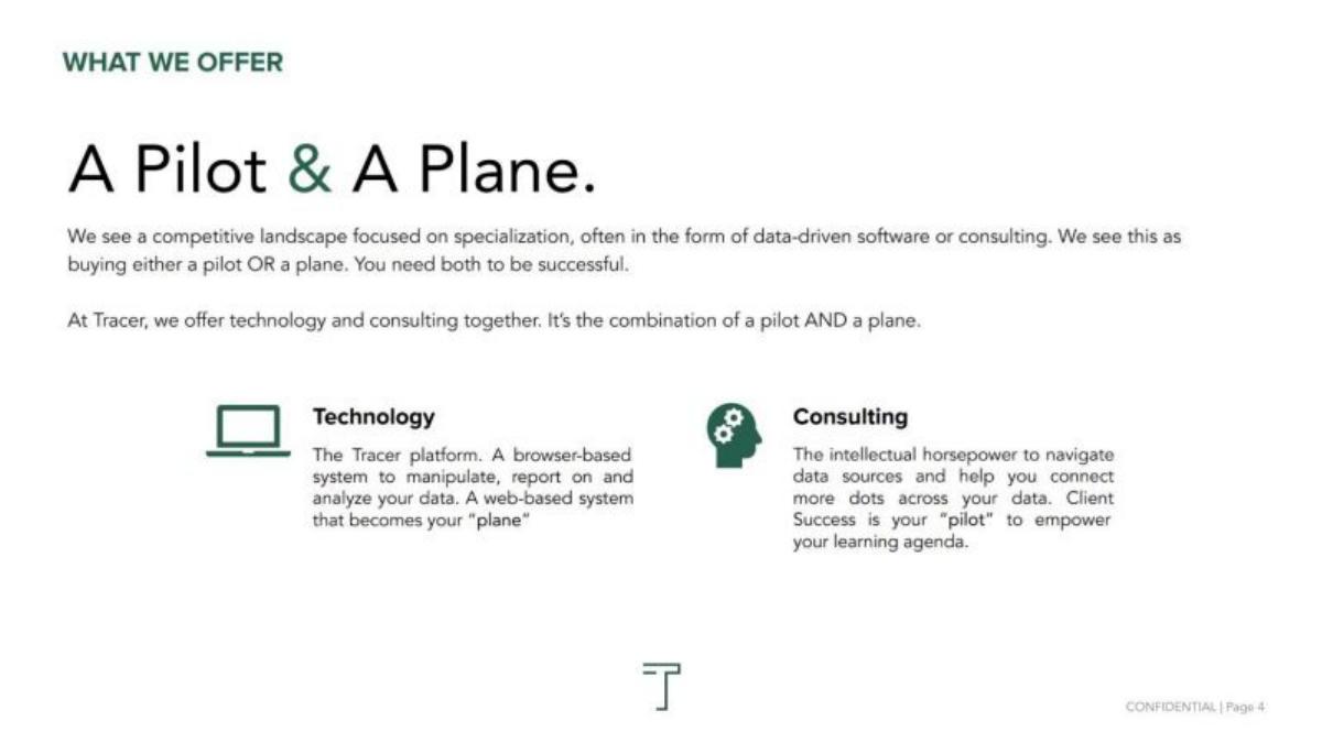 Tracer pitch deck slide 3 of 10