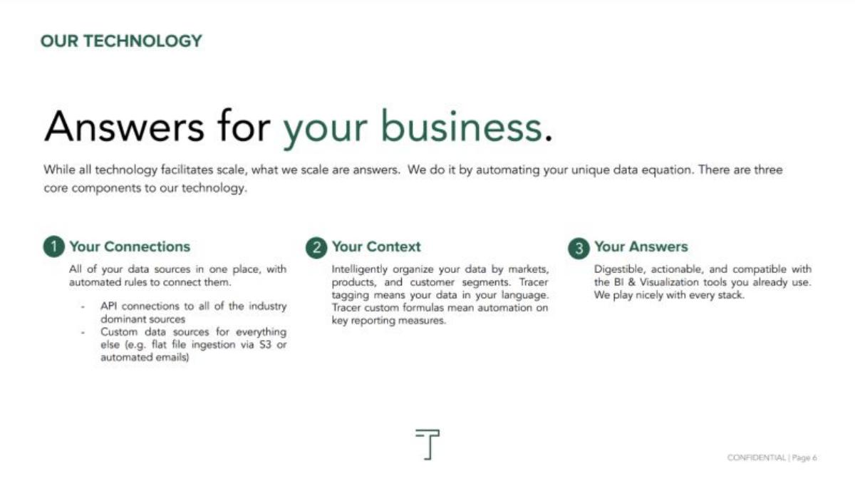 Tracer pitch deck slide 5 of 10