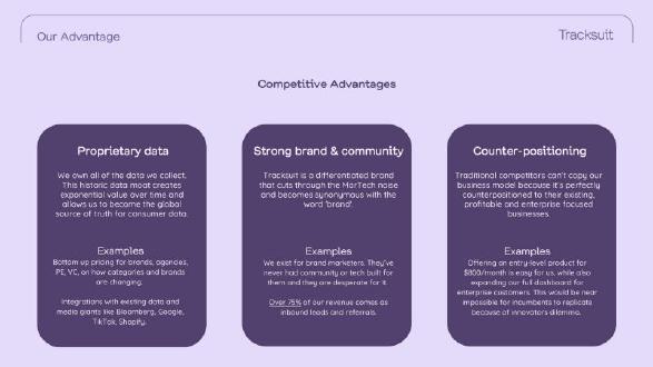 Tracksuit pitch deck Competition slide slide 17
