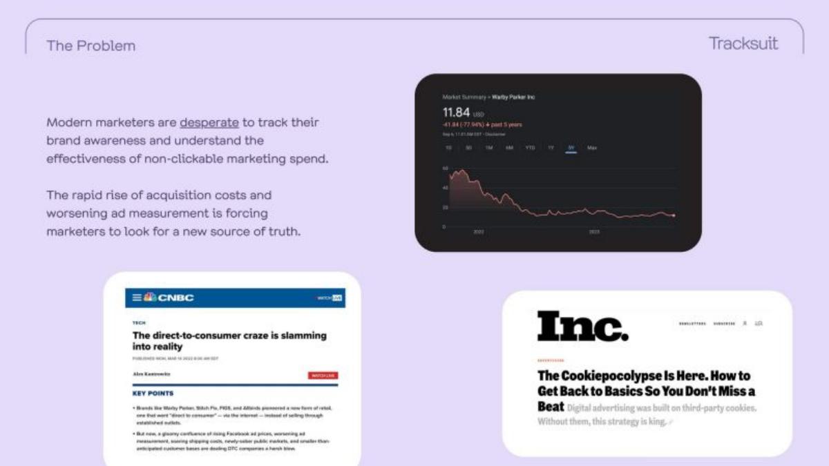 Tracksuit pitch deck slide 3 of 31