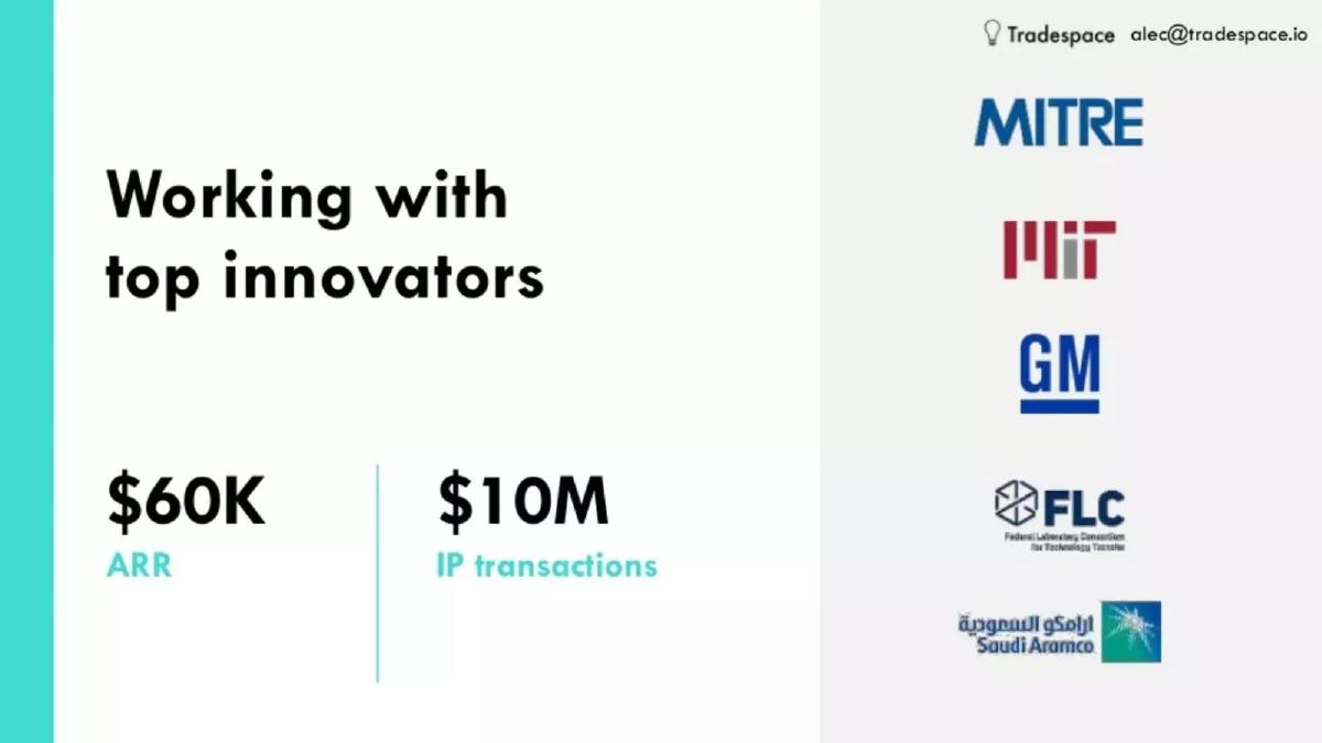 Tradespace pitch deck slide 6 of 8