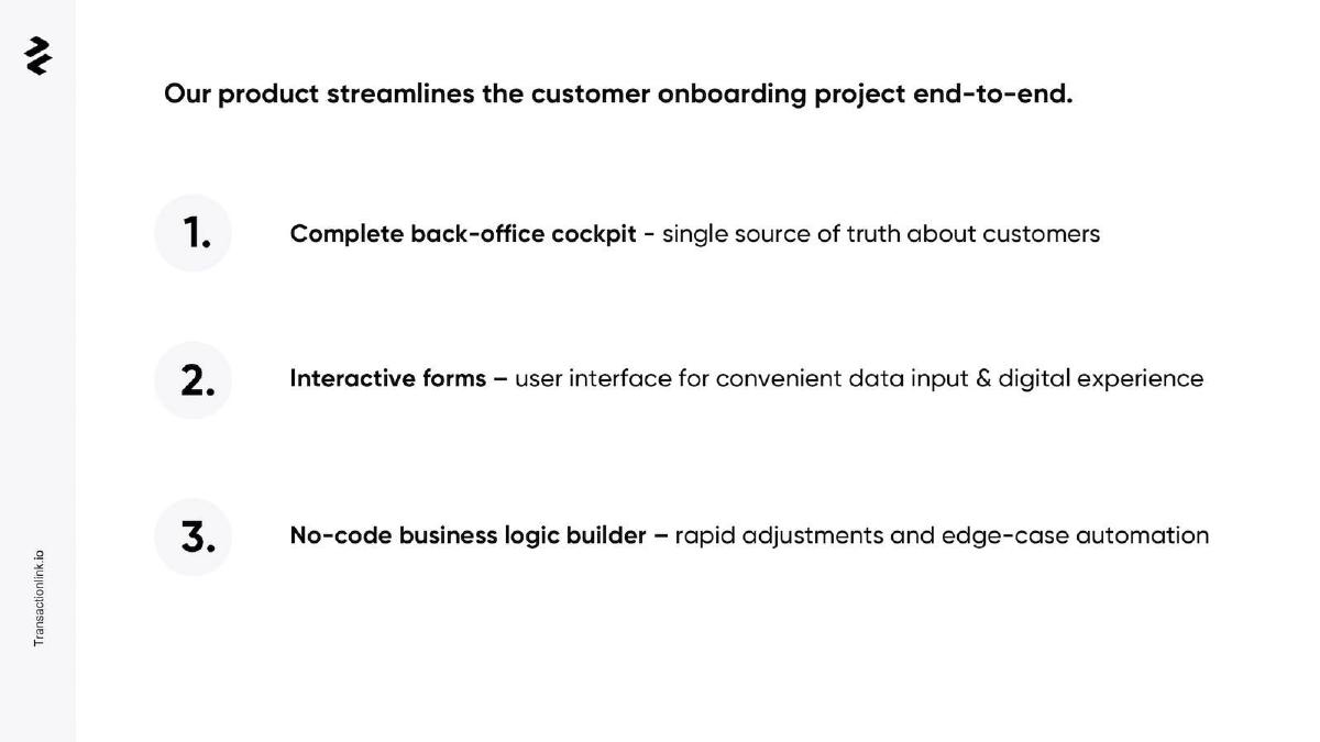TransactionLink pitch deck slide 4 of 10