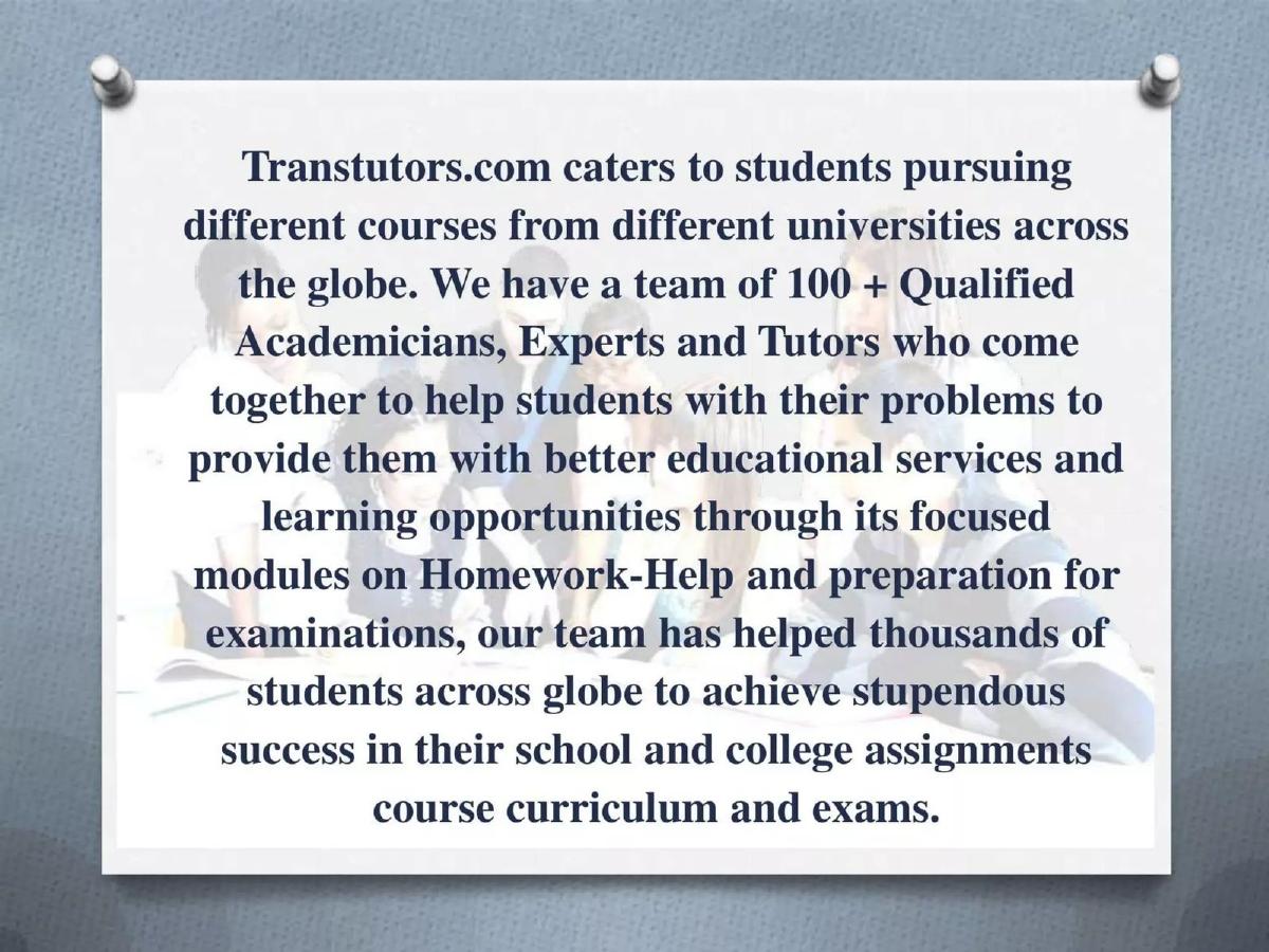 Transtutors pitch deck slide 4 of 15