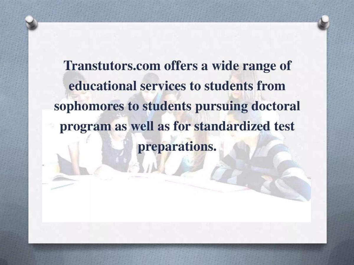 Transtutors pitch deck slide 6 of 15
