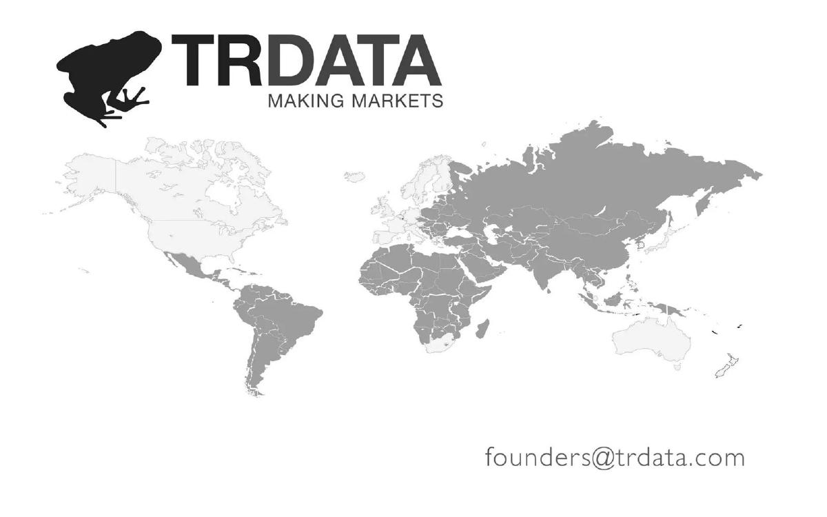 TRDATA pitch deck slide 1 of 14