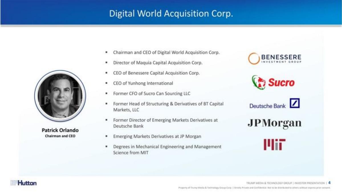 Truth Social SPAC pitch deck slide 4 of 39