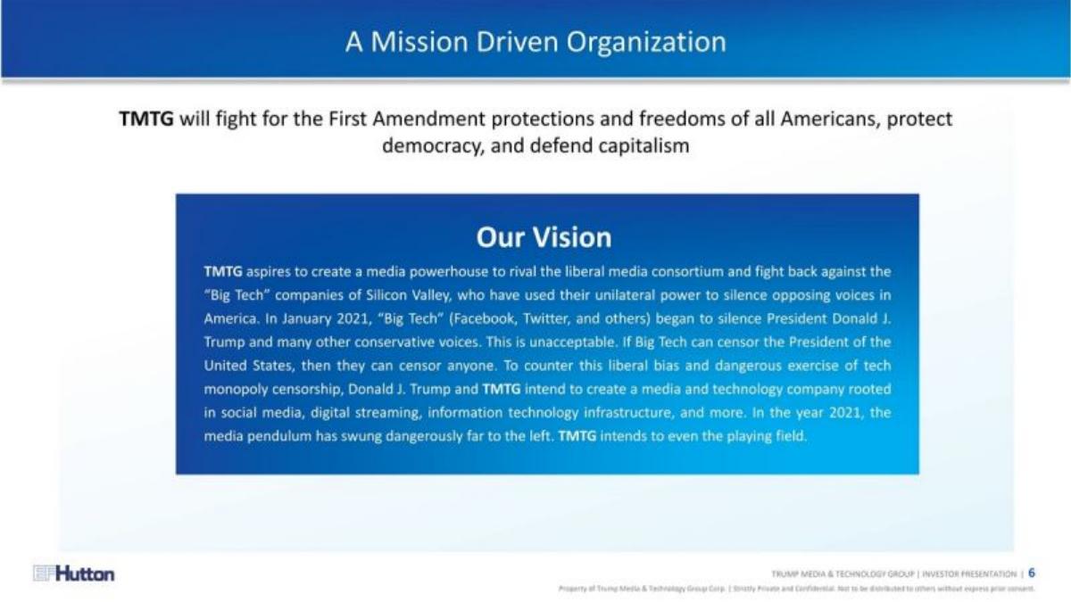 Truth Social SPAC pitch deck slide 6 of 39