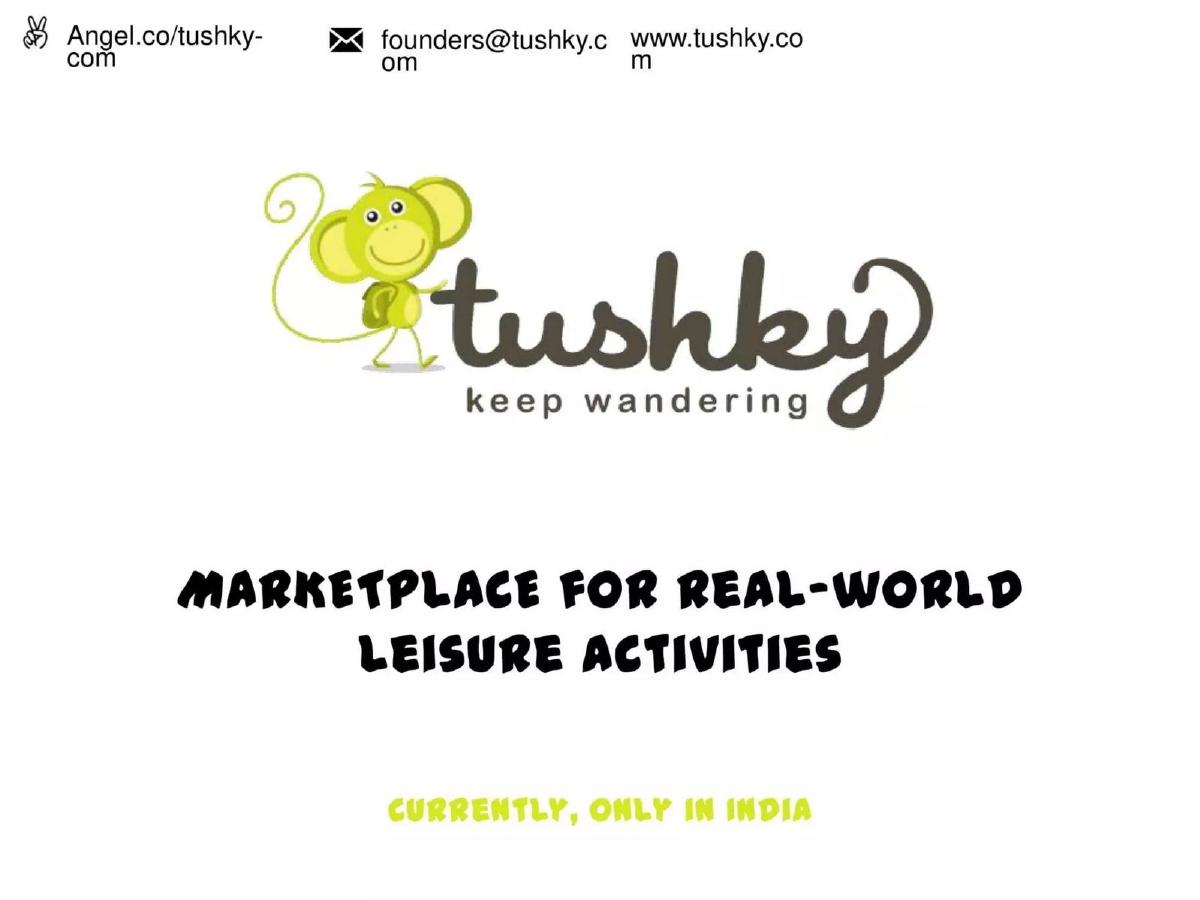 Tushky pitch deck slide 1 of 18