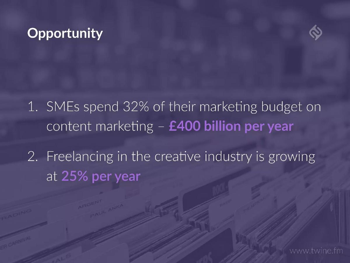 Twine pitch deck slide 2 of 15