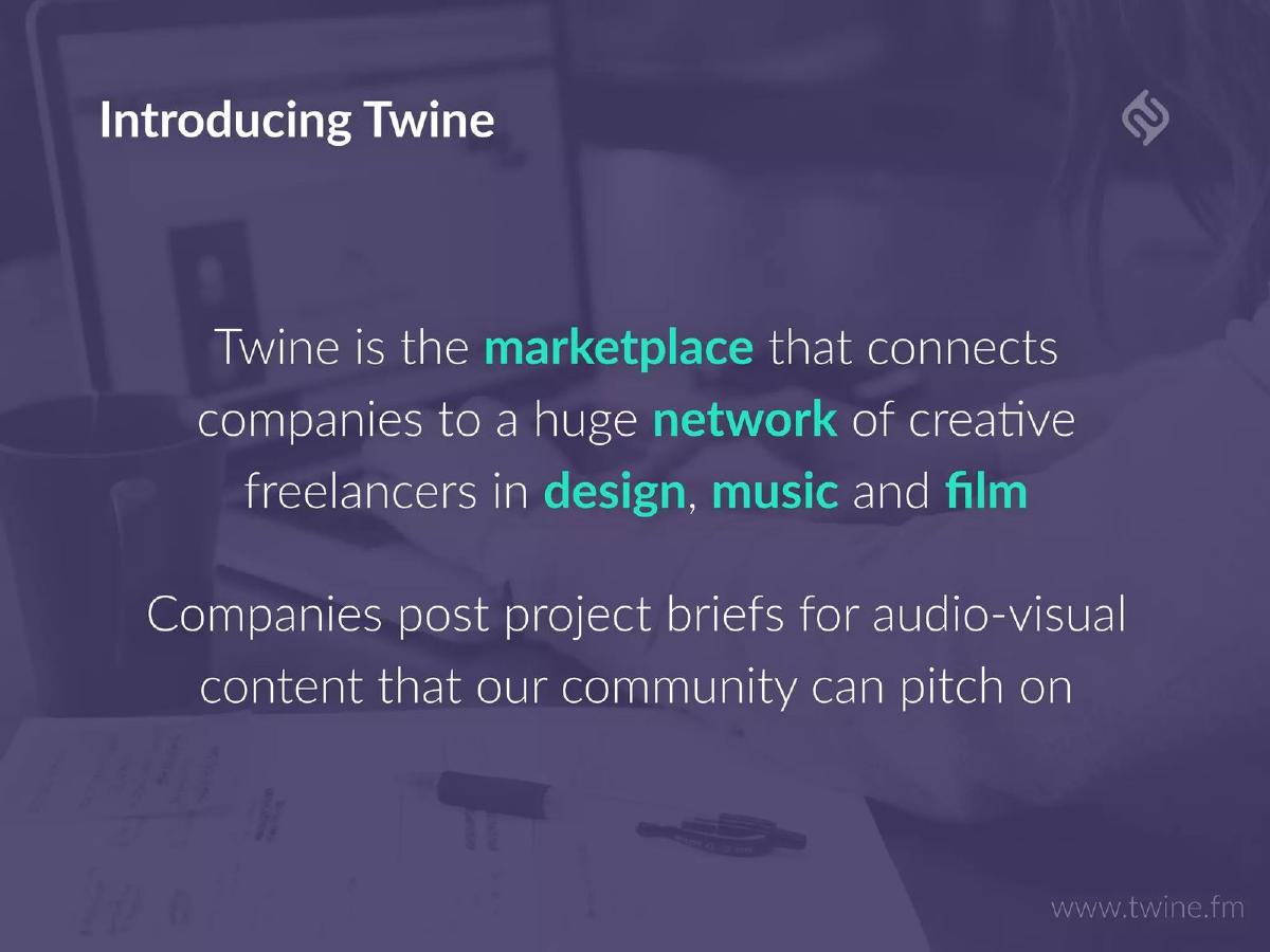 Twine pitch deck slide 5 of 15