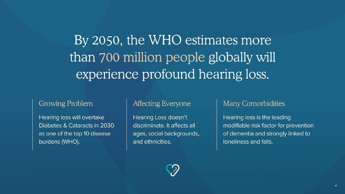 TympaHealth pitch deck slide 4 of 27