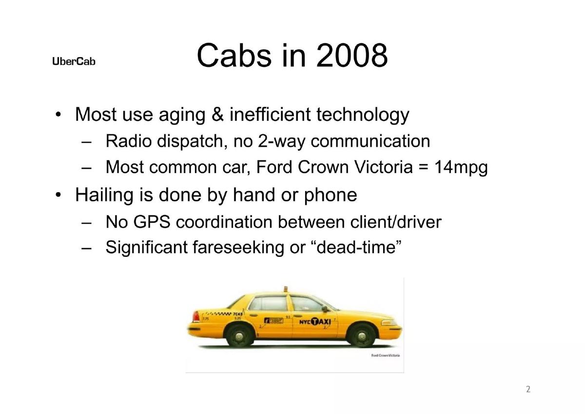 Uber pitch deck slide 2 of 25
