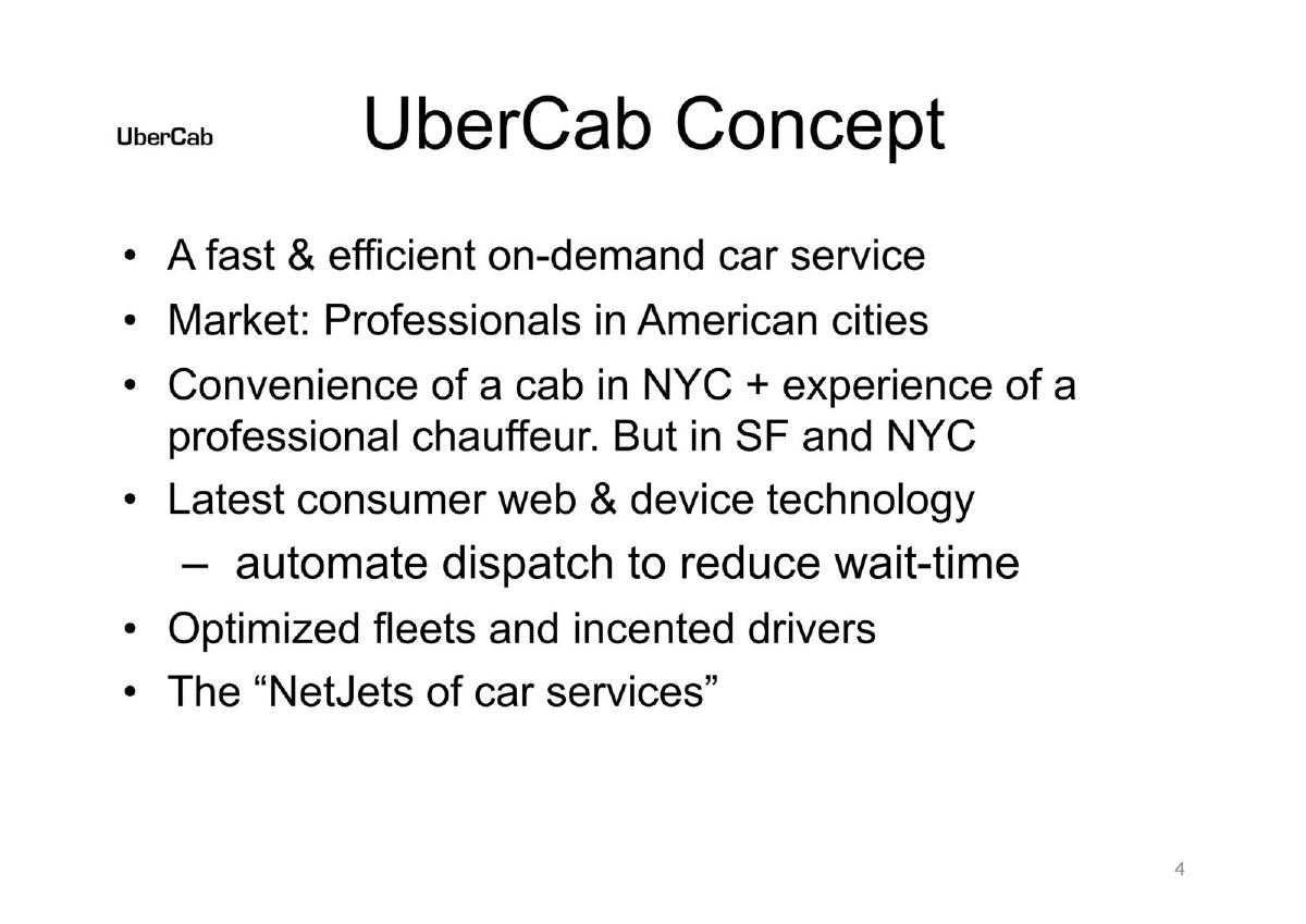 Uber pitch deck slide 4 of 25