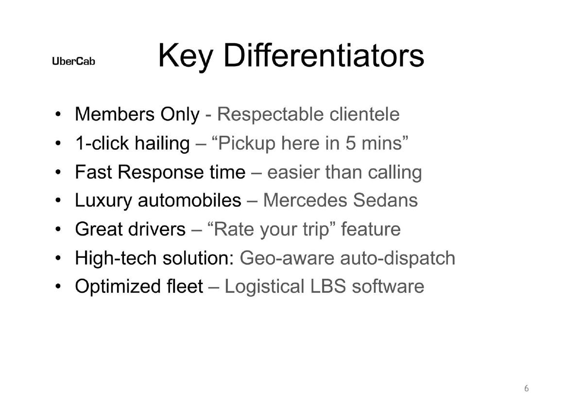 Uber pitch deck slide 6 of 25