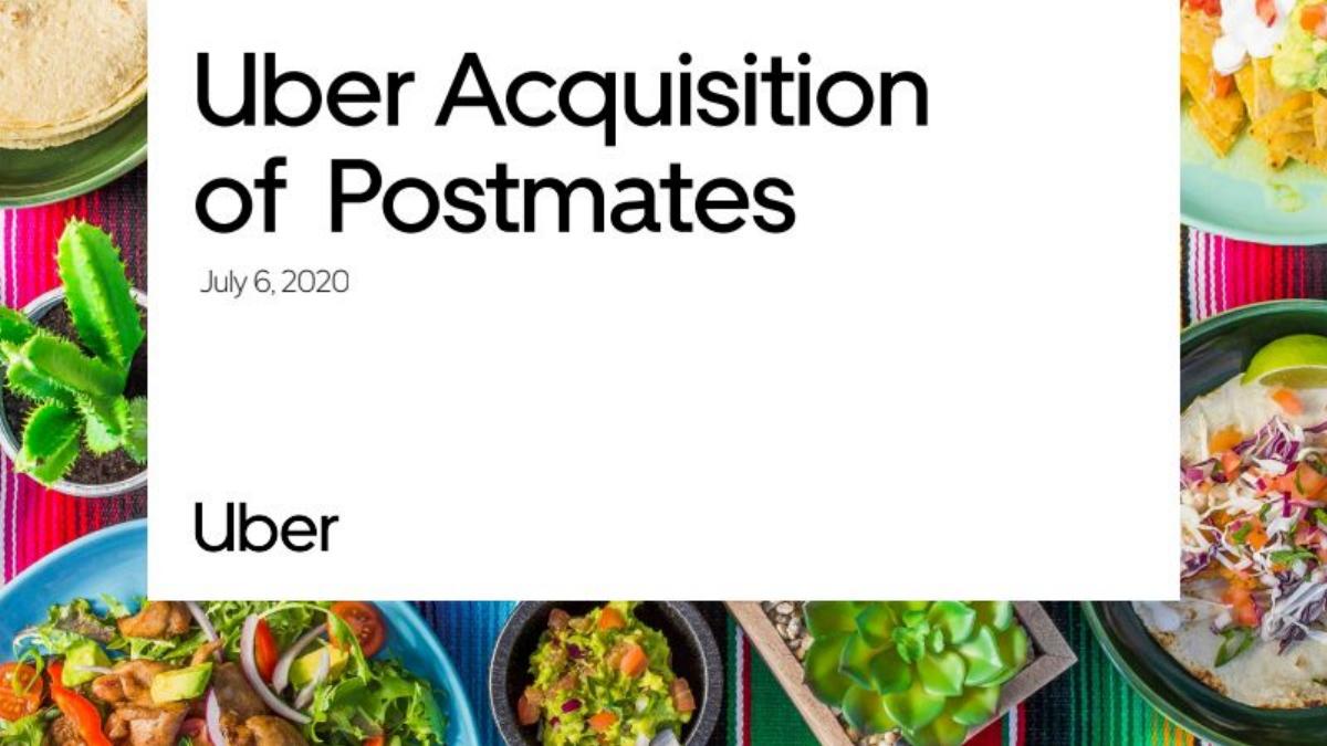 Postmates (Acquired by Uber) pitch deck slide 1 of 13