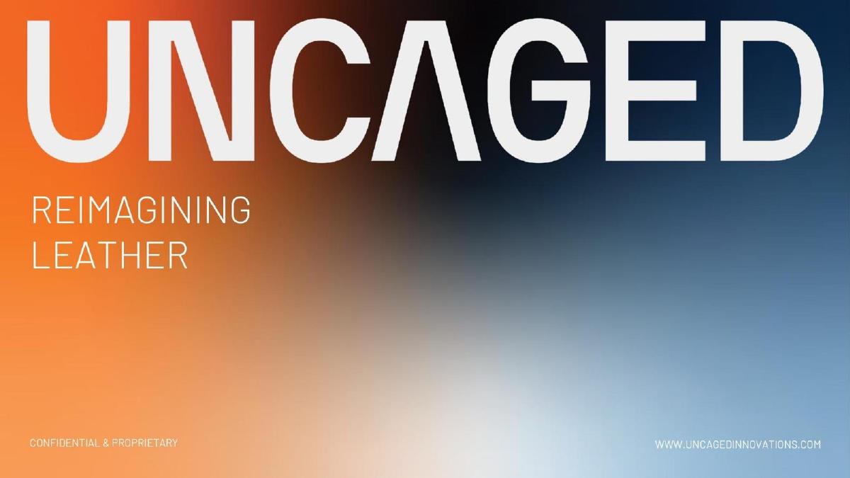 Uncaged Innovations pitch deck slide 1 of 12