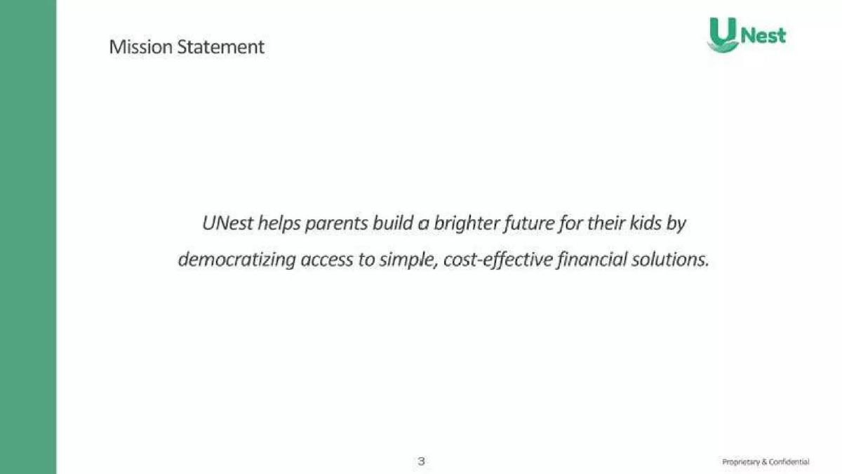 UNest pitch deck slide 3 of 15