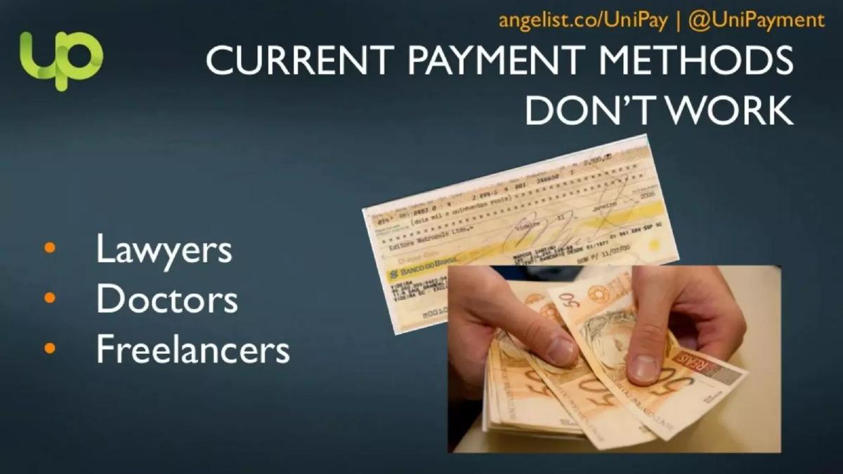 UniPay pitch deck slide 3 of 9