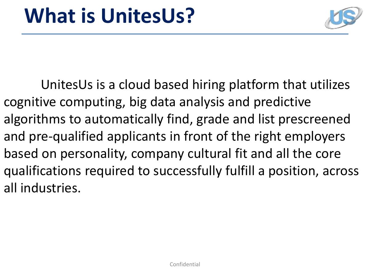 UnitesUs pitch deck slide 2 of 20