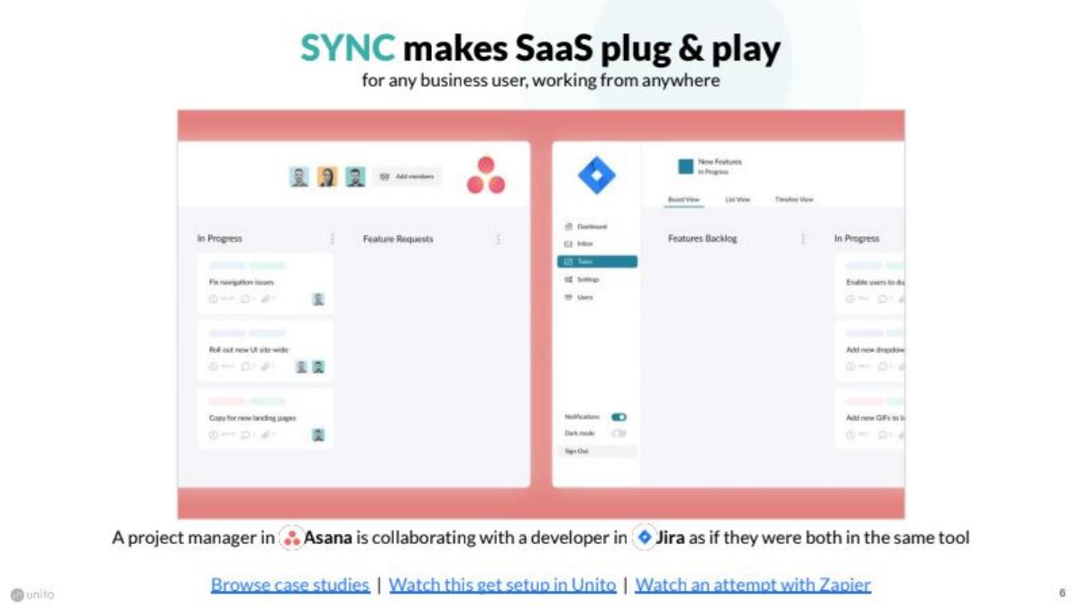 Unito pitch deck slide 6 of 13