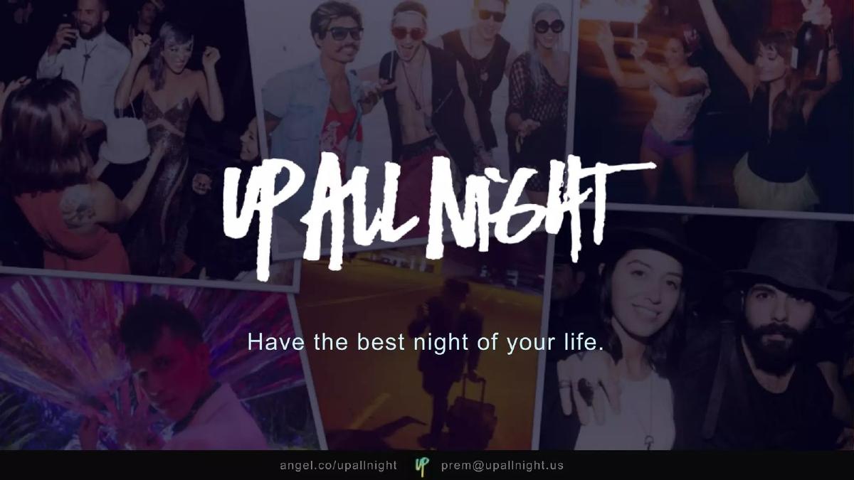 Up All Night pitch deck slide 1 of 10