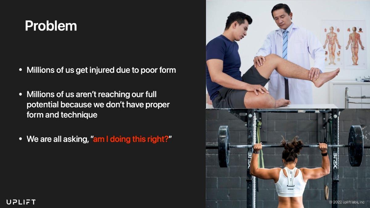 Uplift Labs pitch deck slide 2 of 14