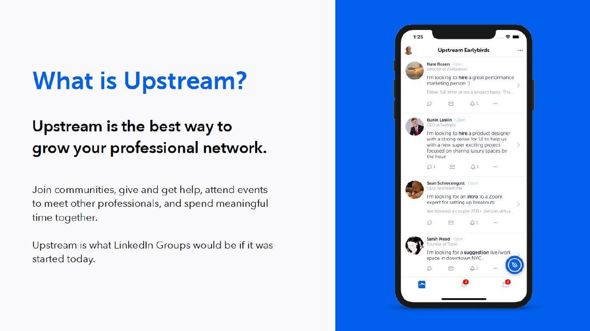 Upstream pitch deck slide 3 of 12
