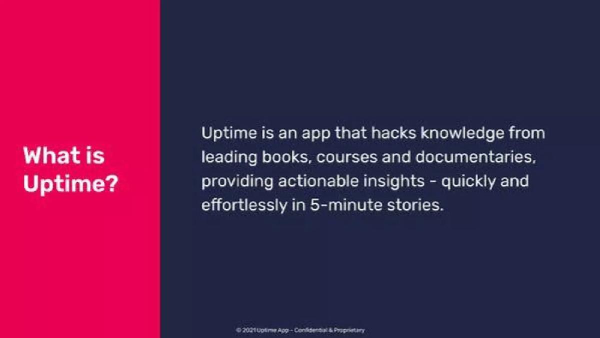 Uptime pitch deck slide 3 of 11