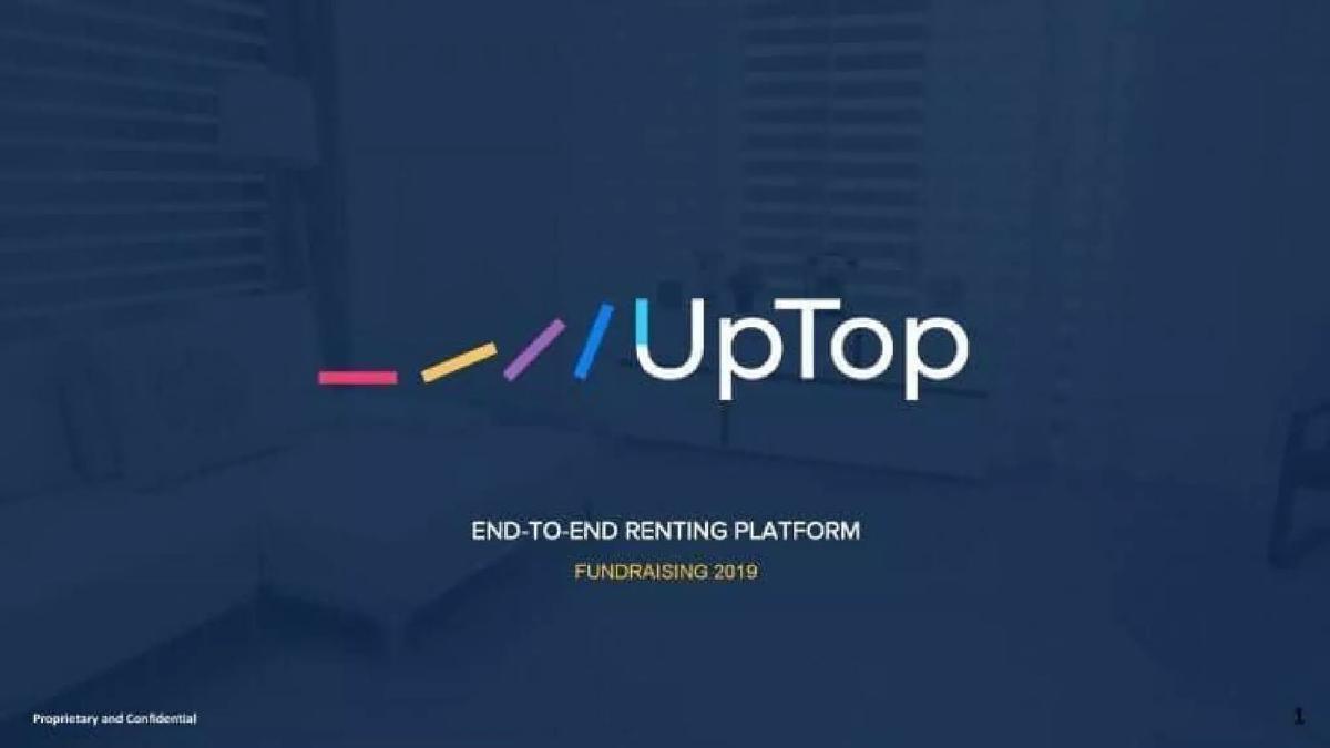 UpTop pitch deck slide 1 of 12